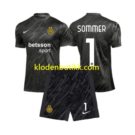Inter Milan Yann Sommer 1 Keeper Barn Tredje Fotballdrakt 2024/25 Kortermet
